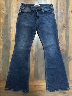 KanCan Women's Dark Blue Flare Jeans
